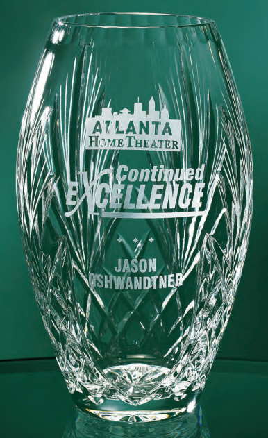 Clear Crystal Barrel Vase