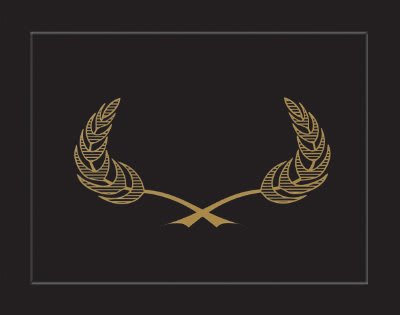 Certificate Presentation Folder in Black and Gold