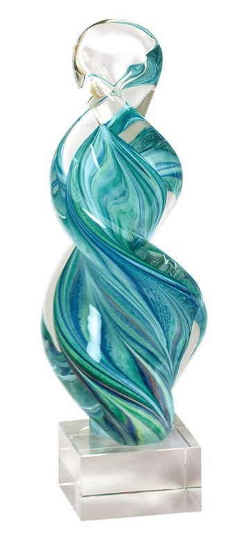 Green Twist Art Glass
