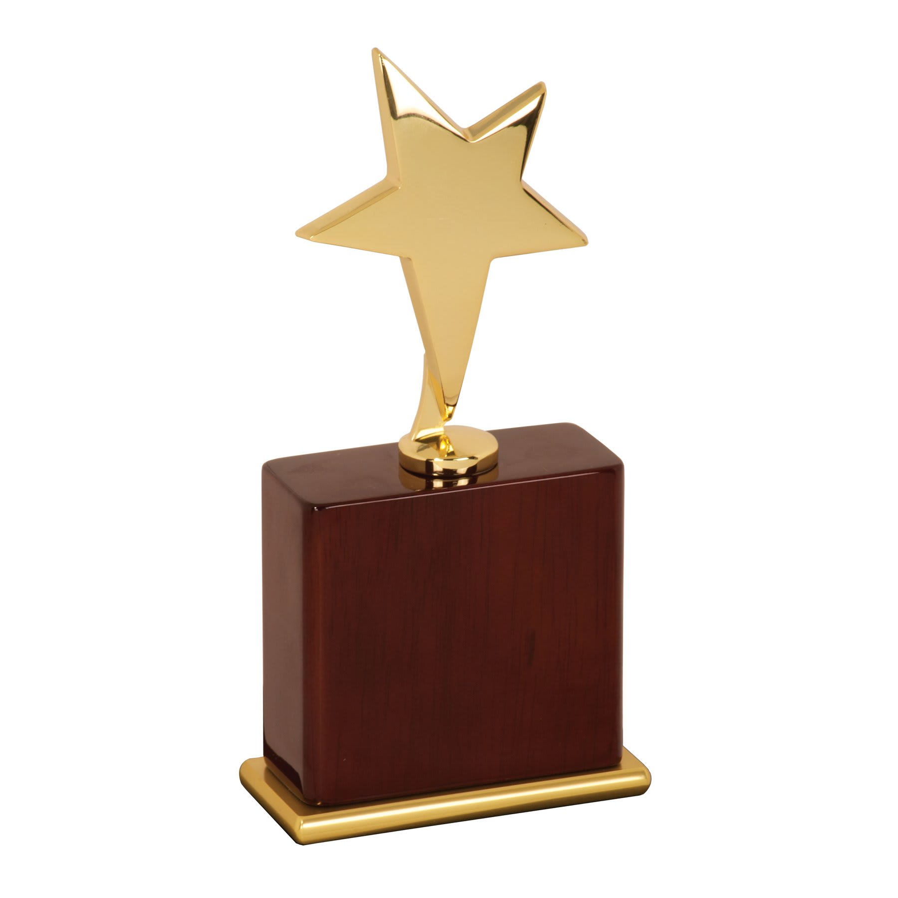 Polished Gold Star on Piano Rosewood Base