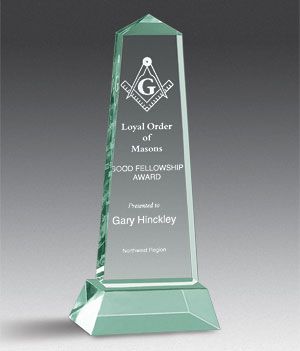 Acrylic Obelisk on Base