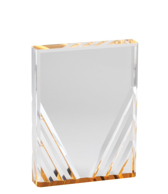 Gold routed acrylic