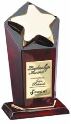 Rosewood Pillar with Gold Star