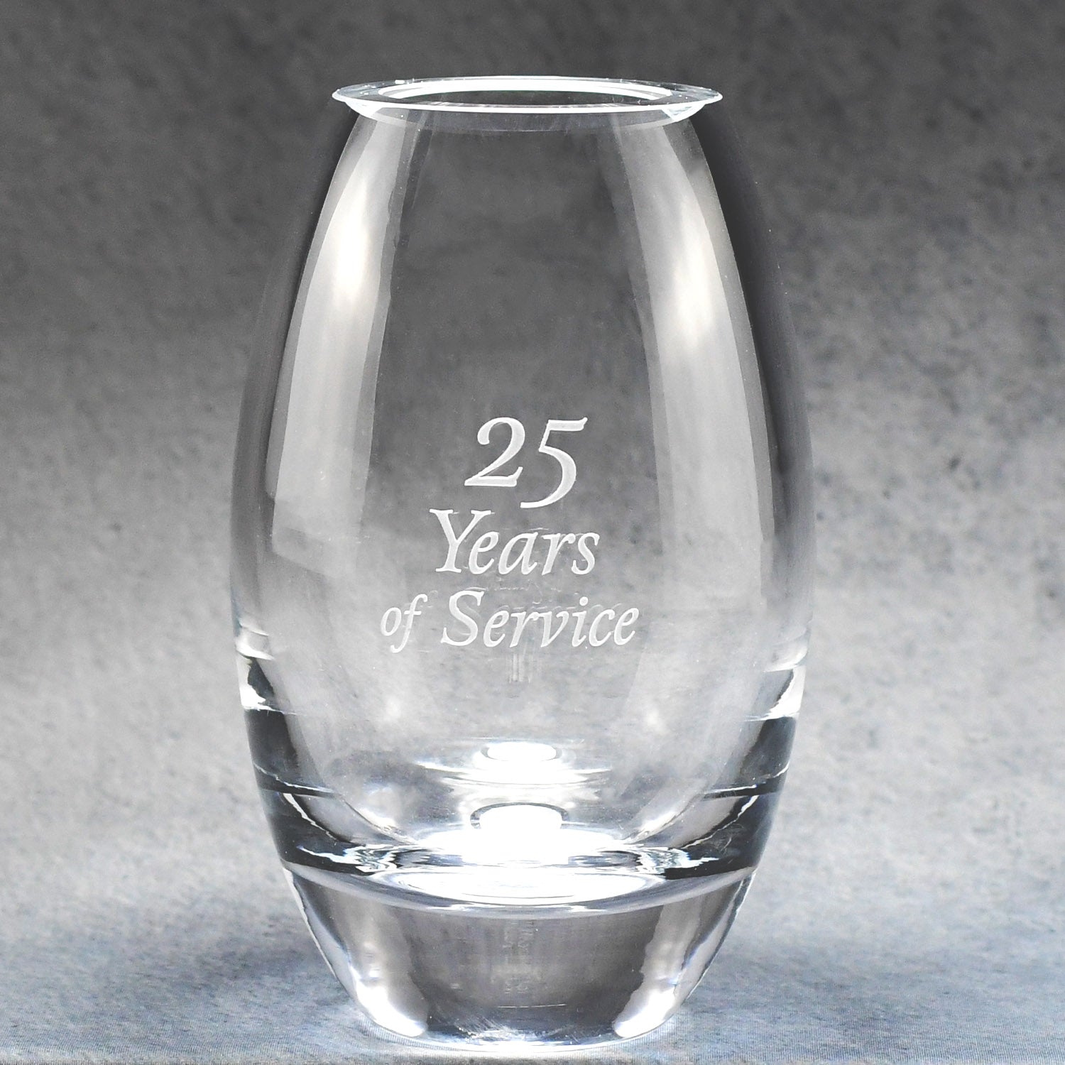 Lead Crystal Barrel Vase