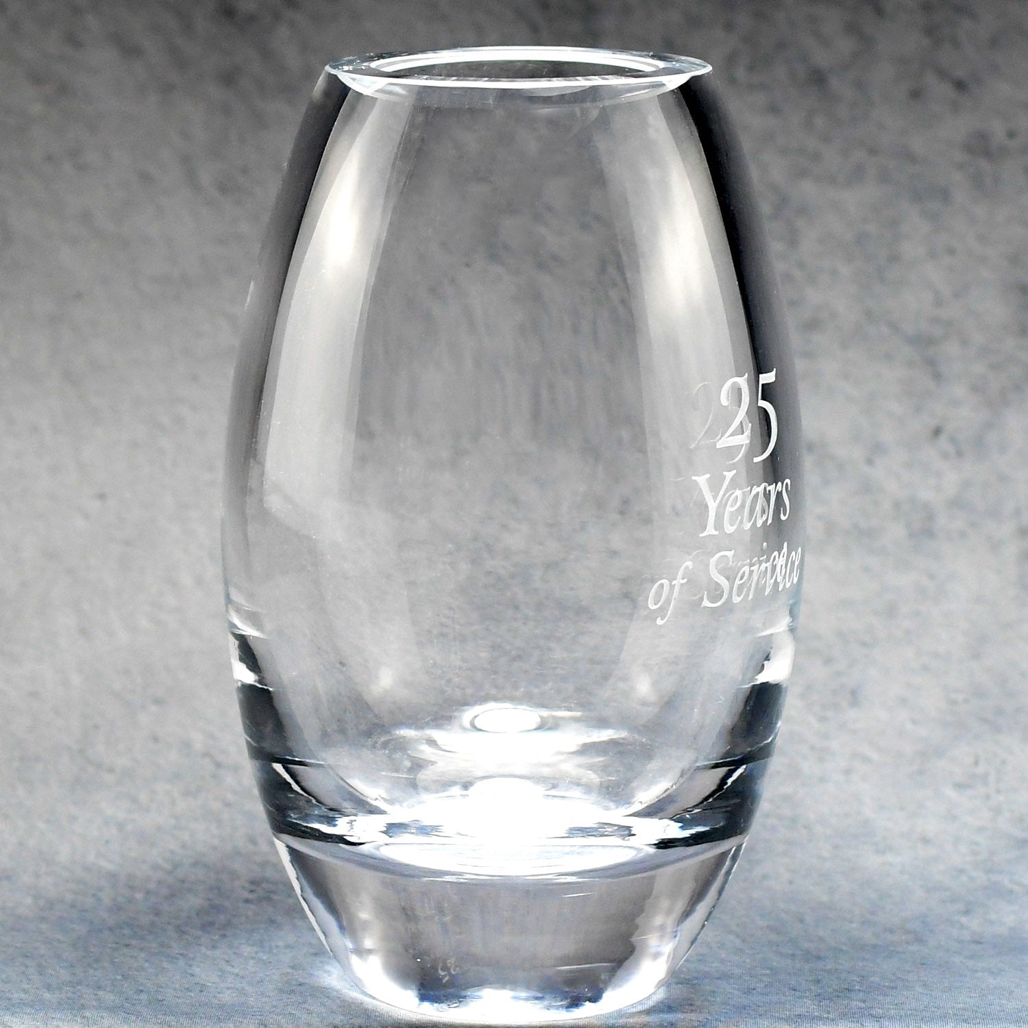 Lead Crystal Barrel Vase